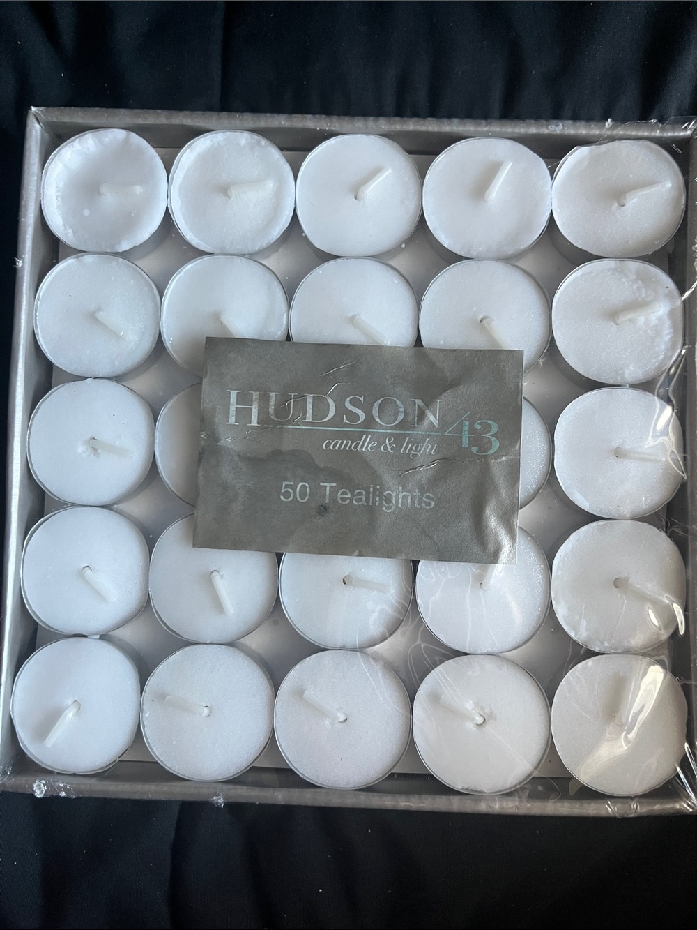 Hudson White Tealight Candles - Set of 8